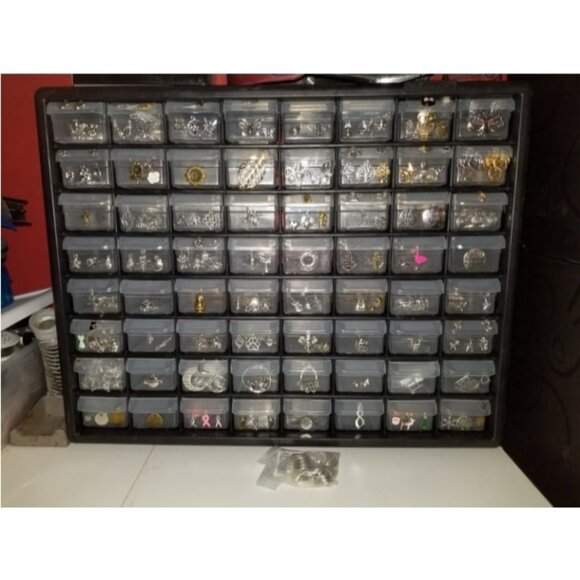 64-Drawer Plastic Drawer Storage Cabinet for Garage Organization - Picture 2 of 2